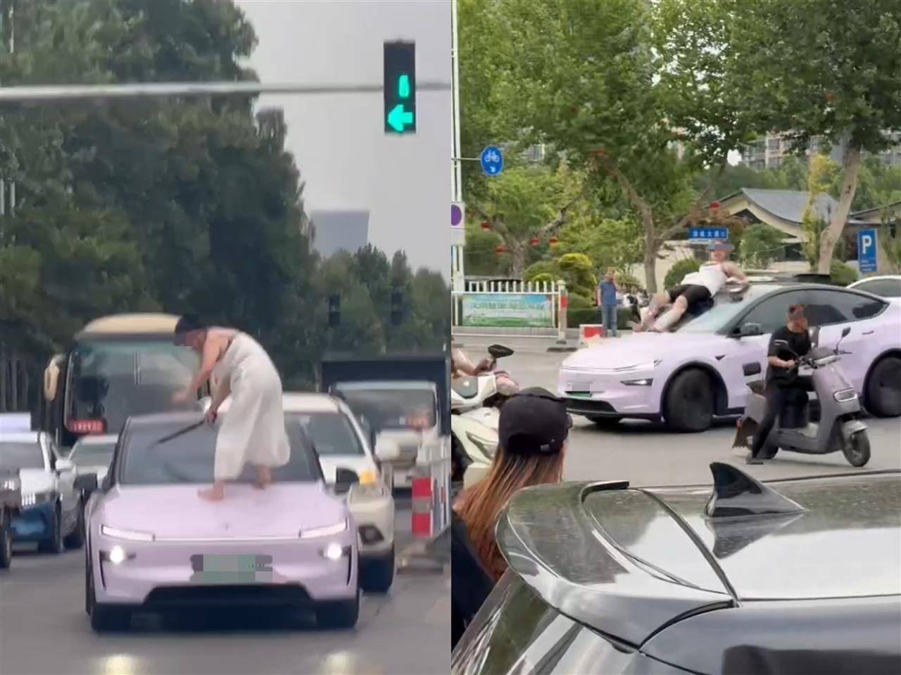 女子持械当街打砸多辆轿车<strong></p>
<p>ADAAPP下载</strong>，被顶在挡风玻璃上前行，当地：女子当场被控制，警方介入调查